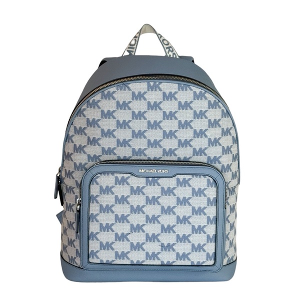 Michael Kors Cooper Large Backpack MK Denim Beige - Picture 1 of 15